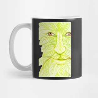 Man of the Forest, Green Man- Light Grey Mug